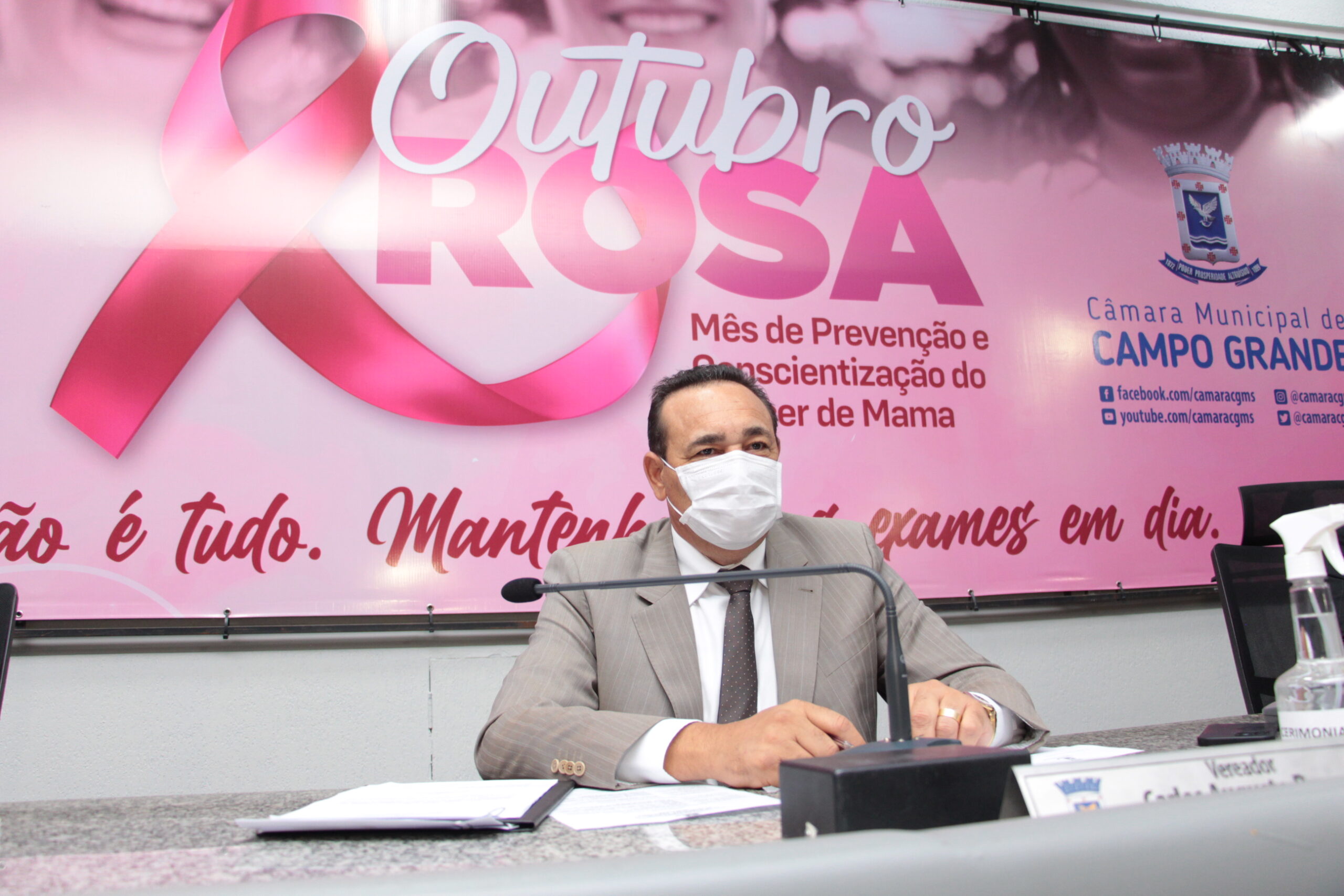 Vereador Carlão Autor Da Lei Que Instituiu A Campanha “outubro Rosa” Fala Da Importância Da 3282